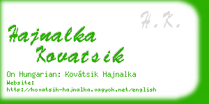 hajnalka kovatsik business card